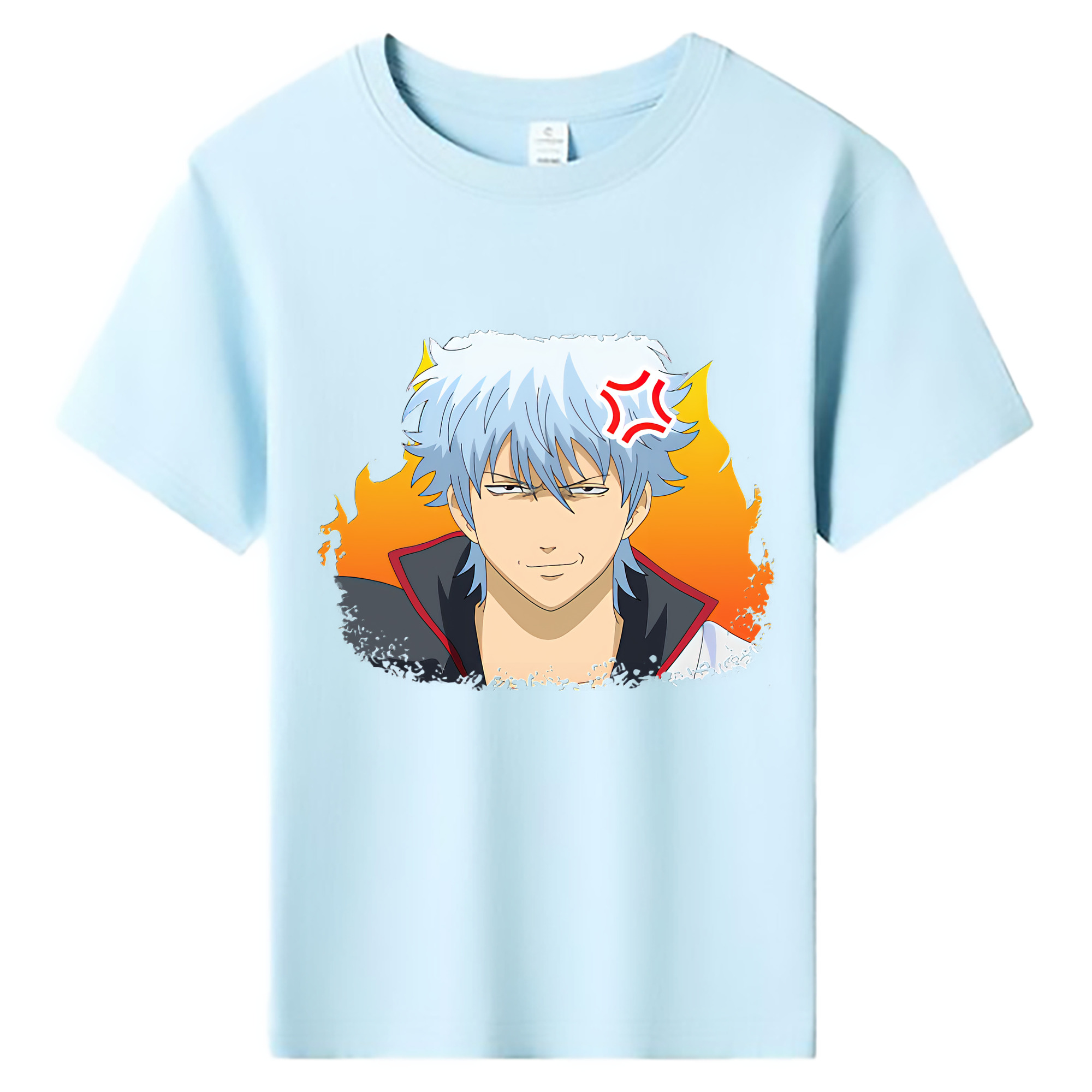 （画像用） ぎんたま 坂田銀時（さかたぎんとき） 神楽 志村新八（しむら しんぱち） GINTAMA Sakata Gintoki Kagura Shimura Shinpachi 綿100％キッズTシャツ（フロントプリント）